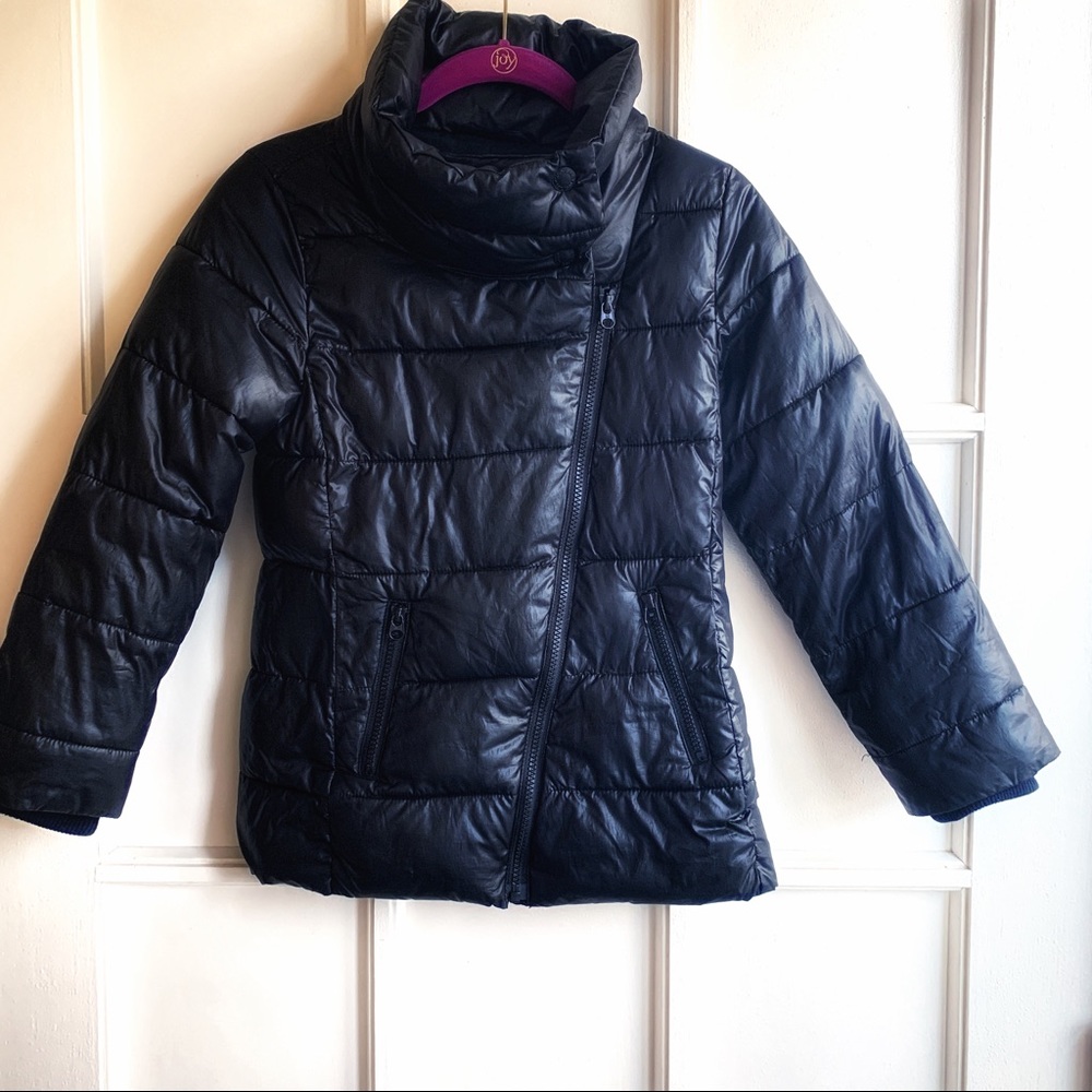 GAP KIDS Shiny Black Puffer Jacket